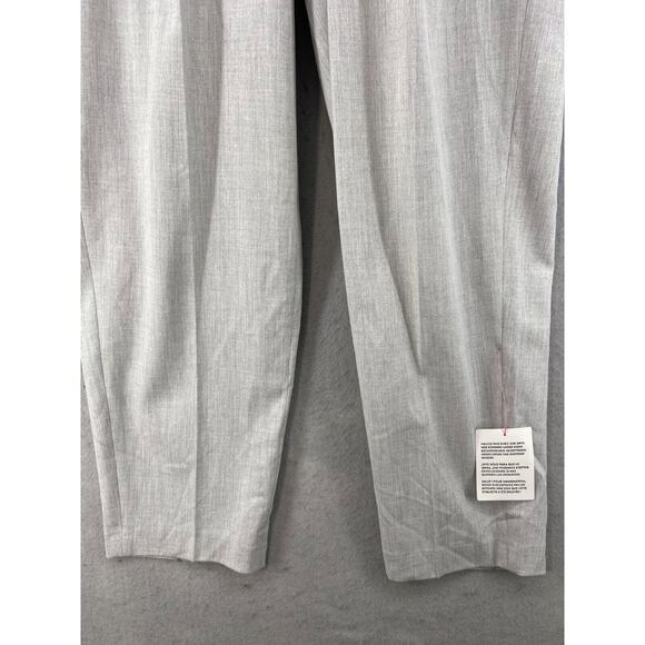 ASOS Design Pants Mens Sz 34x34 Smart Tapered Trouser Grey Pleated Pockets Dress - Picture 3 of 12